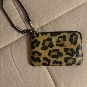 Coach Leopard Print Wristlet